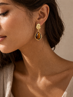 Tiger’s Eye Drop Earrings – Briset London