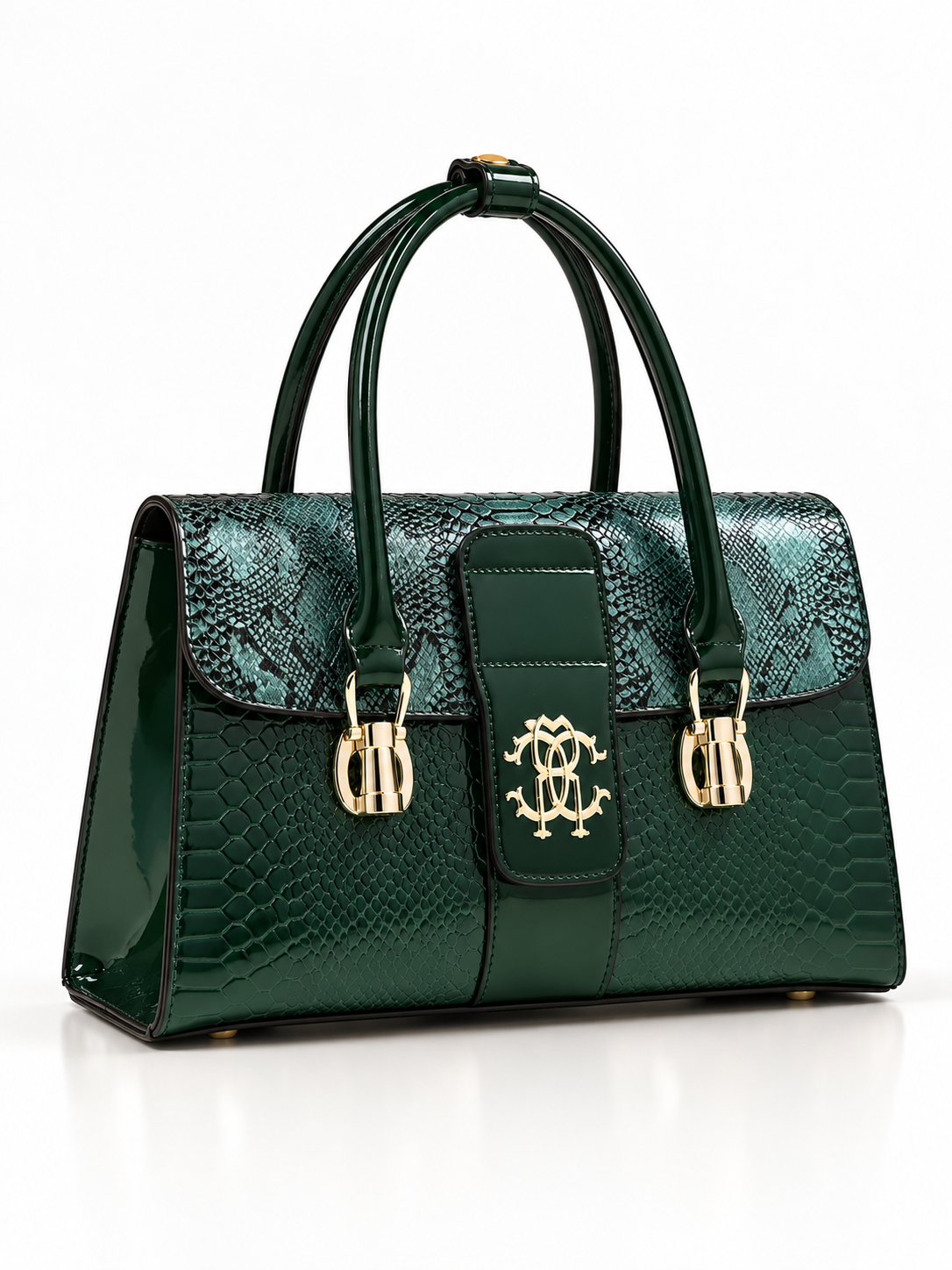 Valentina Embossed Leather Handbag