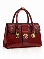 Valentina Embossed Leather Handbag