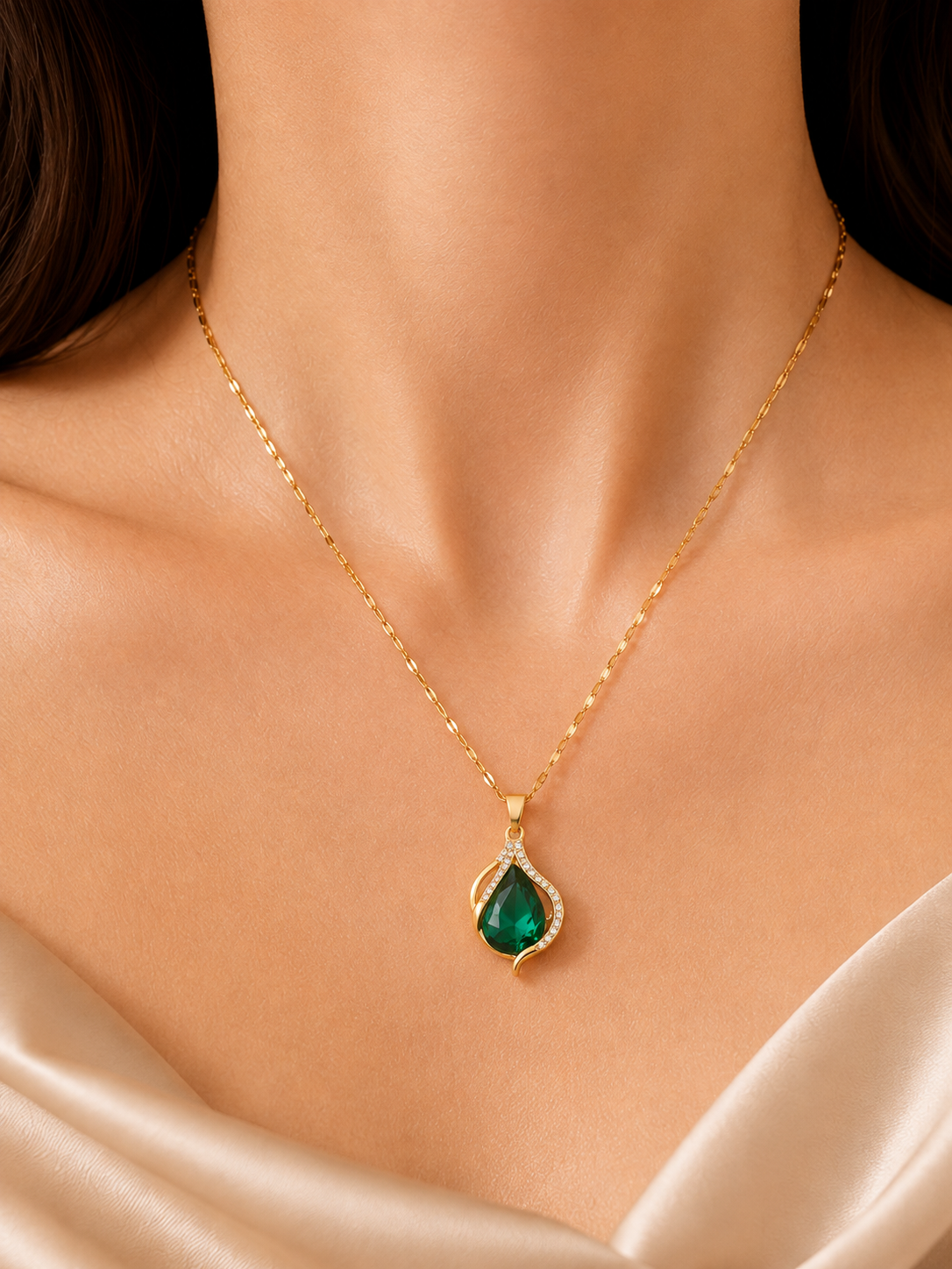 Verdelle Teardrop Necklace
