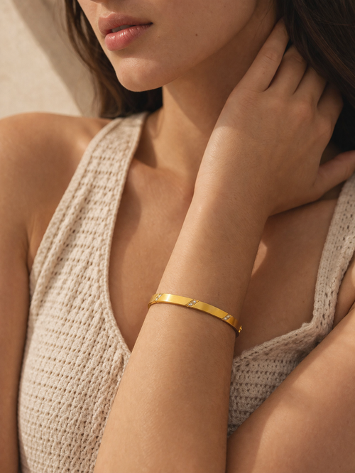 Zircon Bangle Bracelet – Briset London